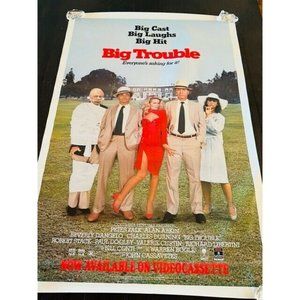 Movie Theater Cinema Poster Lobby Card vtg 1986 Big Trouble Peter Falk D'Angelo
